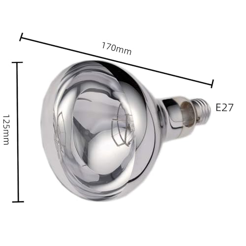 JIAWANSHUN Heat Lamp Bulb for Food Service 250W Heat Lamp Light Bulbs Infrared Heat Bulb for Food Heat Lamp (110V)