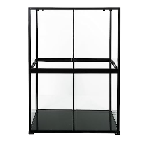 REPTIZOO 135 Gallon Glass Reptile Terrarium Tank, 36" x 18" x 48" Wide & Tall Reptile Terrarium, Chameleon Cage with Sliding Front Door Top Screen Ventilation, Easy Assembly - size: 36" x 18" x 48"