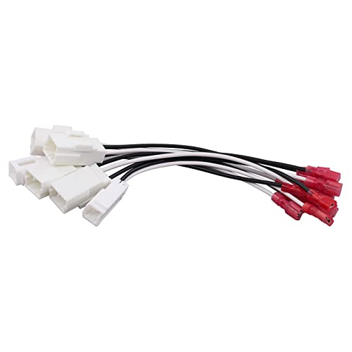 NewYall 6Pcs Dash Tweeter Door Speaker Wire Harness Adapter for Wrangler