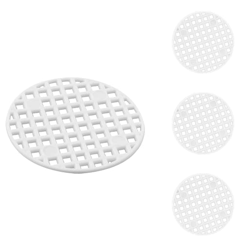 Bivethoi 100pcs Plant Pot Mesh Hole Cover Bonsai Drainage Mesh Insert, Flower Pot Hole Mesh Pad Bottom Grid Mat, Round Mesh Screen Pot Bottom Gasket for Garden Prevent Soil Loss (1.8" / 45mm, White) - color: White, size: 100pcs