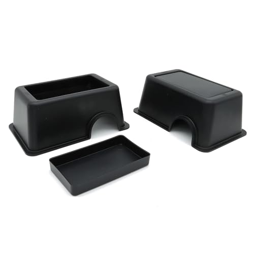 Reptile Hide Box Snake Hide Feel Secure and Safe, Gecko Hide (Black, Small 4 Pcs) - size: Small 4 Pcs