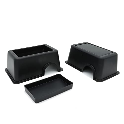 Reptile Hide Box Snake Hide Feel Secure and Safe, Gecko Hide (Black, Small 2 Pcs) - size: Small 2 Pcs