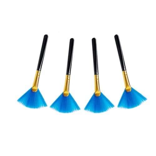 4PCS Super Soft Cleaning Fan Brush Fibre Blue 12.5cm Cleaning Computer Keyboard Dust Lens Mobile Phone Razor Cleaning Brush Display Electronics Crevice Cleaning