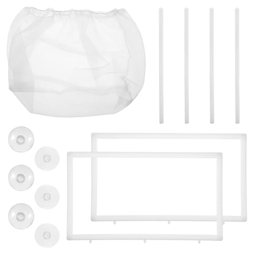 Fish Tank Breeder Net, Breeder Box for Fish Tank Simple to Install Fishes Hatchery Isolation Separation Net Plastic Frame Fry Hatchery Incubator Mesh Breeding Box with Suction Cup