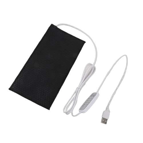 Reptile Heating Pad DC 5V Under Tank Terrarium with Temperature Control USB Power Safety 4 Gear Adjustment Reptile Heat Mat for Turtle Tortoise Snakes Lizard Gecko (10x20cm) - size: 10x20cm