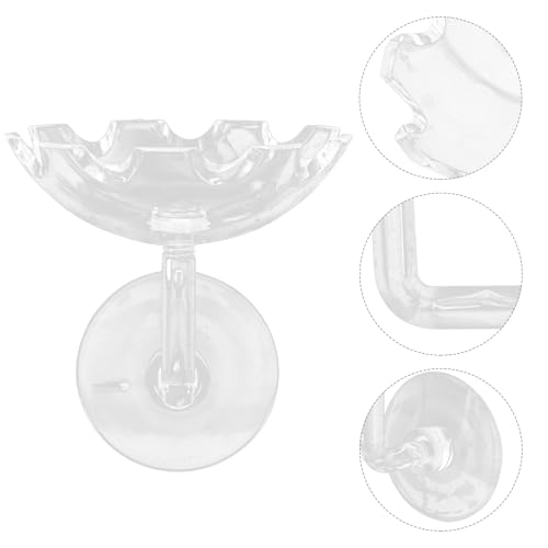 DOITOOL Shrimp Feeding Dish with Suction Cup, Crystal Aquarium Feeder Tray for Tank Feeding, Plastic Reptiles Food Bowl Suitable for Home and Aquarium Use