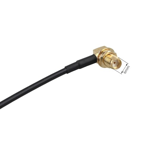 SMA Male to SMA Female Right Angle Adapter Aerial Antenna Extension Cable RG174 Coaxial Cable 1M for 4G LTE Antenna WiFi Router WLAN FPV Drone Controller Ham Radio Transceivers - size: 1M