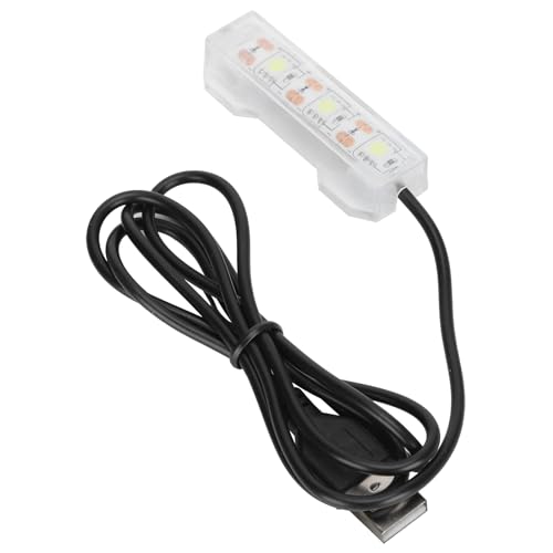 Soft LED Aquarium Plant Light, 5V 0.6W USB 2.0 Mini Aquarium Lamp, LED Desktop Fish Tank Light with 3.28ft Cable, White Lighting Small Water Plant Light for Plant Grow