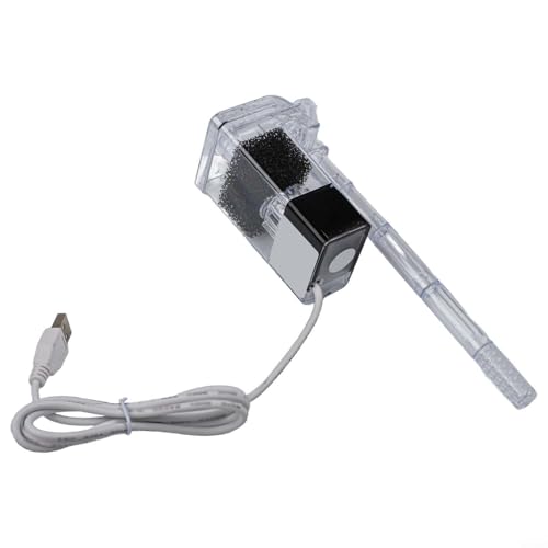 Minhe USB Aquarium External Waterfall Filter Pump, Silent Operation for Small Fish Tanks, Compact PVC Design