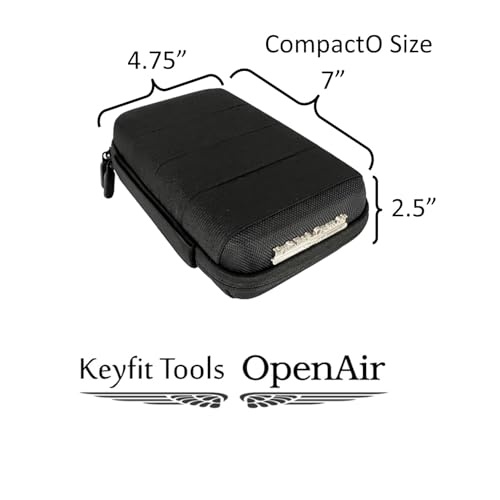 Keyfit Tools OpenAir CompactO EveryDay Carry Case Bag for Men ~Free Up Your Pockets & Organize Your Life Men's Travel Handbag - color: Black on Black
