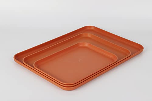Reptile Large Water Dish, Tortoises Food Bowl - L (14.9 * 10.6 * 0.6) - size: L