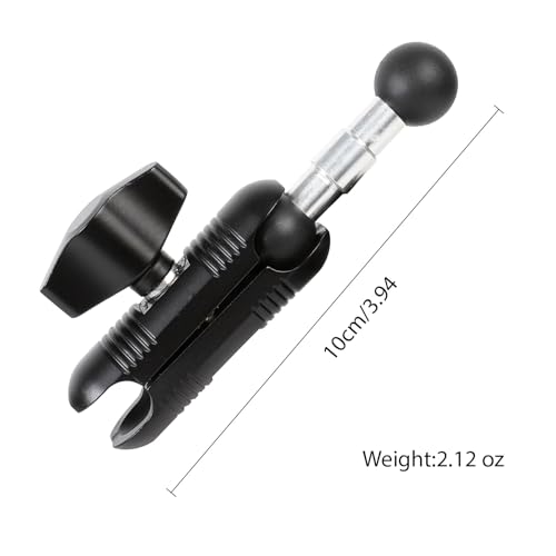 Aluminum 17mm Ball Mount Extension Adapter, 360° Rotation Extension Rod for Car Air Vent Dashboard Suction Cup Phone Holder, Compatible with Garmin GPS Mount