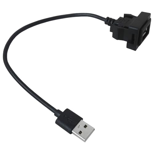 Enhanced Universal USB Dash Socket for Toyota - 34x23mm Flush Mount with 9.84" Extension Cord