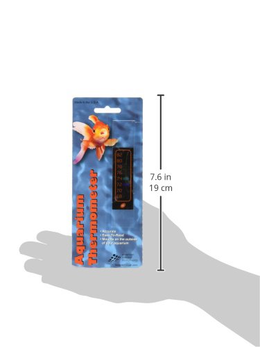 Liquid Crystal Vertical Aquarium Thermometer, Small