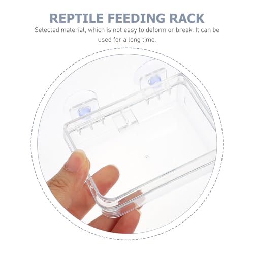 Amosfun Anti-Escape Reptile Feeding Bowl with Suction Cups, Large Food and Water Dish for Lizards, Geckos, Bearded Dragons – 2pcs Reptile Pet Feeders for Terrarium Use