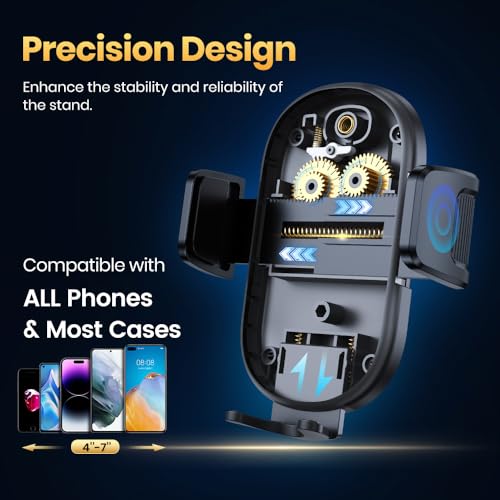 Upgraded Air Vent Car Phone Holder - Metal Hook Clip, 360° Rotation for All Smartphones