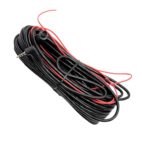 31Ft Backup Camera Cable Extension Cord,2.5mm Male to 4 Pin Male Plug Dash Cam Cable for Car Ambient Lighting Bus Trucks RV Other Equipment