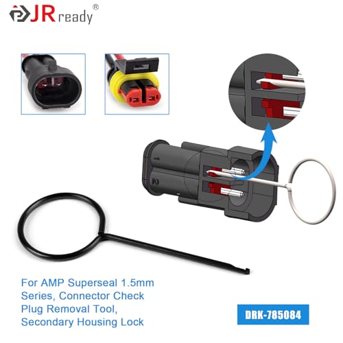JRready Upgraded Pin Removal Tool Kit for Weather Pack&Metri-Pack Series Connector Terminals Extraction and Depinning Tool with DRK 785084 AMP 1.5mm Removal Tool JRconDRK15A03-01 - size: Upgraded ST5211 JRcon Series