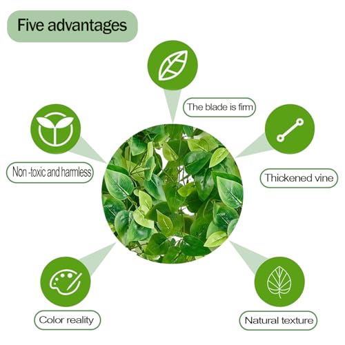 Adak Fake Hanging Plants Vines (2 Pack) – Artificial Ivy Greenery Garlands for Room Decor, Bedroom, Living Room, Kitchen, Office & Patio – Indoor & Outdoor Hanging Décor (No Flowerpot)