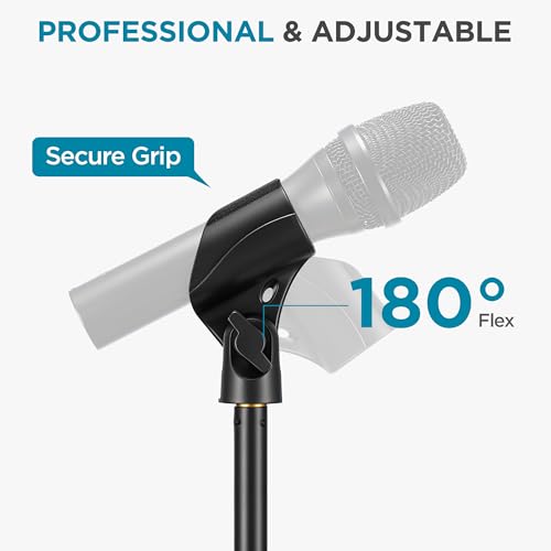 InnoGear Microphone Clip Mic Holder for Stand Adjustable Angle