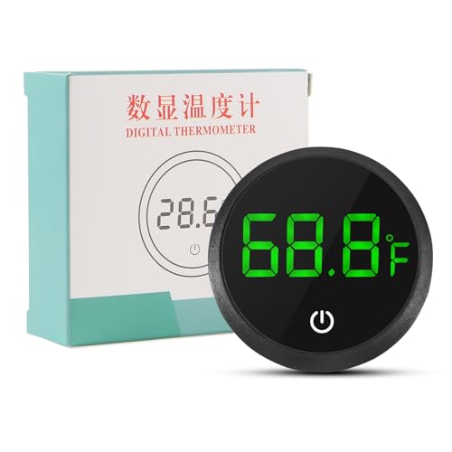 ACEIRMC 4pcs Fish Tank Digital Thermometer Accurate LED Display to ±0.9°F Tank Thermometer Aquarium Temperature Measurement Suitable for Fish, Axolotl, Turtle or Aquatic