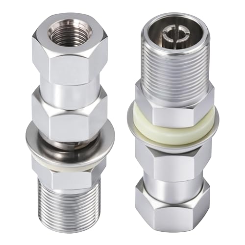 CB Antenna Mount Adapter Universal UHF SO239 Female Stub Mount Heavy Duty Connector Standard 3/8 X 24 Threaded for CB Ham Radio Antenna 2pcs - style: 2PCS