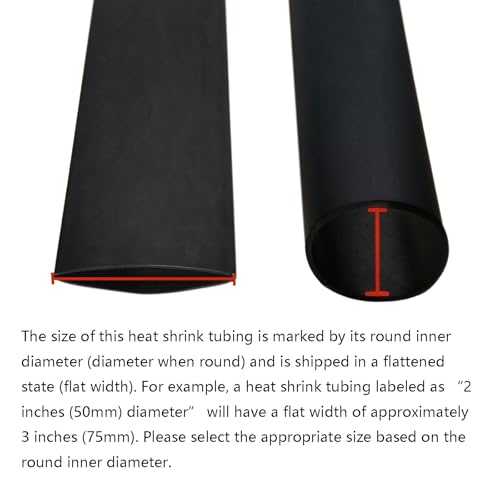 3:1 Marine Grade Dual Wall Heat Shrink Tubing Roll 3/4" 30ft Black - size: 3/4 inches(19.1 mm), style: 30 Feet