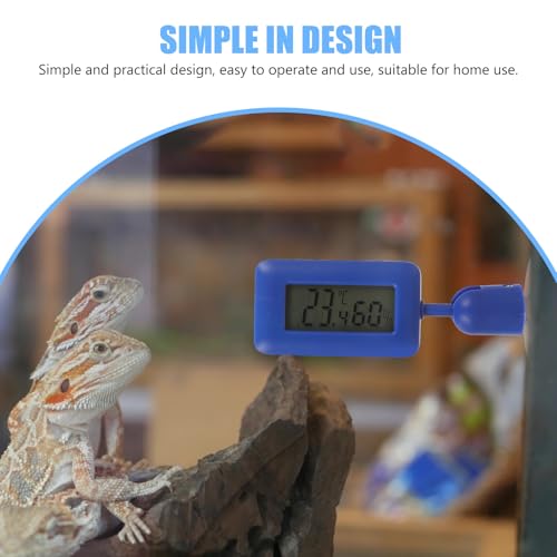 MERRYHAPY Digital Reptile Thermometer with Rotatable Display and Suction Cup Accurate Temperature and Humidity Gauge for Leopard Gecko Tank Aquarium and Terrariums Easy Installation Night