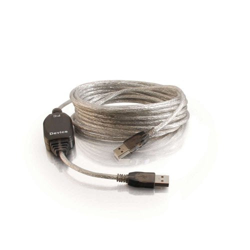 C2G / Cables to Go 39997 USB 2.0 A Male to A Male Active Extension Cable (5 Meters, 16.4 Feet) - color: Black, size: 16.4 Feet, style: USB A Male to A Male