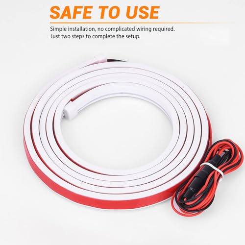 DIBMS 71" High Brightness Car Hood Gap LED Strip, Dynamic Car Ambient Light - color: Ice Blue