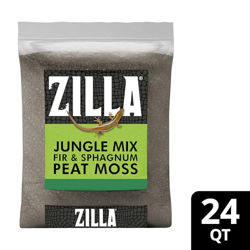 Zilla Pet Reptile Terrarium Substrate Bedding, Jungle Mix, for Frogs, Rainforest Geckos, Toads and Snakes, 24 Quart - size: 24 Quarts (Pack of 1)