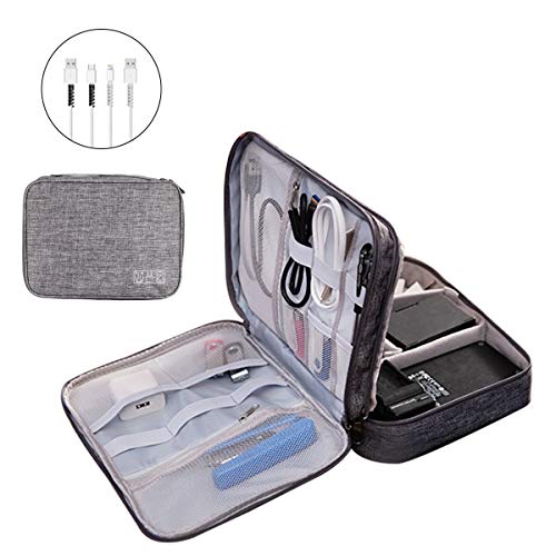 OrgaWise Electronics Travel Organizer, Three-Layer Tech Case - color: Three layer-Grey