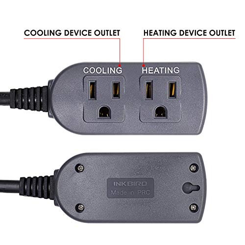 Inkbird Humidity Controller and Temperature Controller for Plant Grow Tent Greenhouse, for Humidifier and Dehumidifier, Heating and Cooling