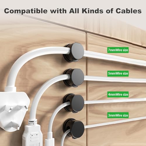 6 Pack Rotatable Magnetic Cable Clip Organizer