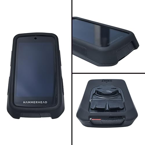 Silicone Case Cover Compatible with Hammerhead Karoo 3 Bicycle Computer - Maximum Protection, Durable, Non-Slip, Shockproof Anti-Static/Dust Coating - color: 1x Sili Case (Black)