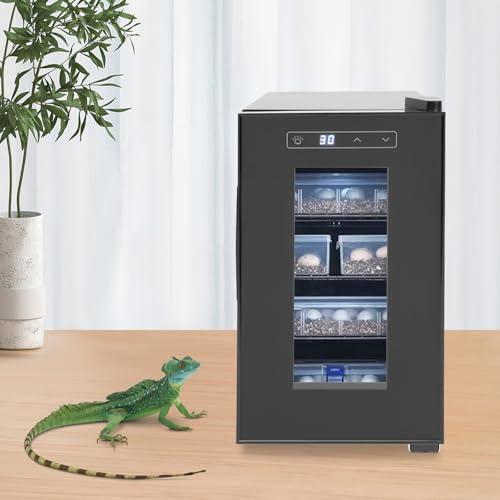 23L Reptile Incubator, 110V Portable Scientific Lab Incubator Cabinet Incubators Hatching Eggs Digital Cooling and Heating Incubator with Temperature can be Controlled at 50℉~104℉ for Small Reptiles