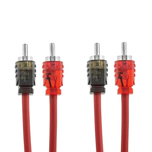 DS18 R12 Ultra Flex RCA, Male to 2-Male RCA Cable, Y Splitter Design,(12 Feet) - size: 12 Feet