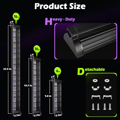 UVB Light for Reptiles 10W 15.7IN LED UVA UVB Terrarium Lamp with 4 Auto Modes for Ferguson Zones UVB Bulb with Timer for for Bearded Dragons, Leopard Gecko, Snake, Turtle & More - size: 10W-15.7IN