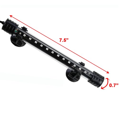 AQUANEAT Aquarium LED Submersible Light 7.5 Inch Underwater Fish Tank Light (Blue) - color: Blue