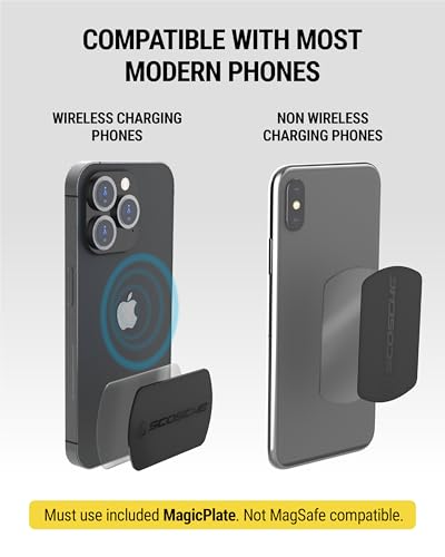 Scosche MXWDL Magnetic Cell Phone Car Mount, Suction Cup Phone Holder for Car Dashboard/Windshield with Extra Strong Magnet and Thick Metal Plate Compatible with iPhone, Samsung, and All Devices - size: 1 Pack, style: Extra Strength - Flex Window / Dash