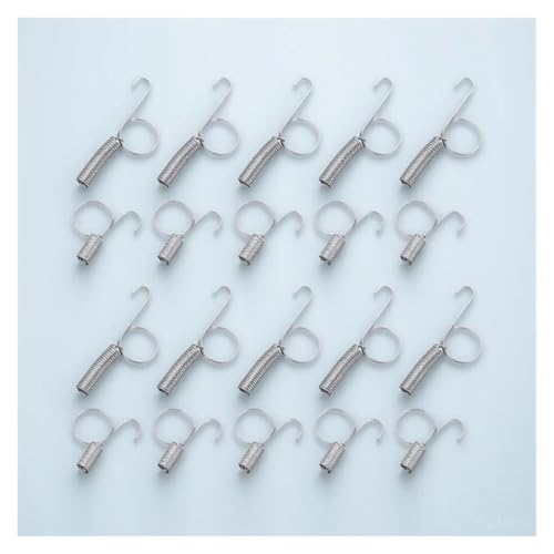 40 Pcs Bird Cage Door Spring Hook Rustproof Wire Lock for Rabbit Chicken Parrot Quail Pigeon