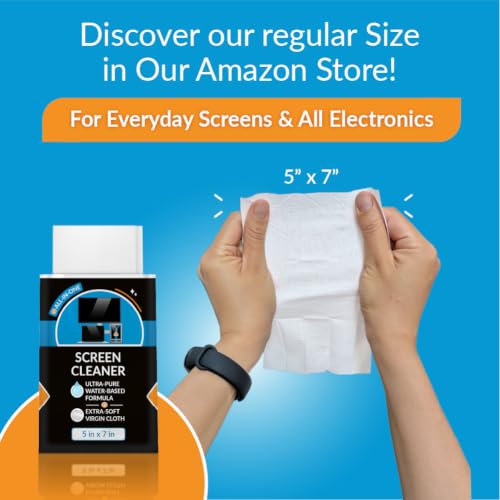 iCloth XL Screen Cleaning Wipes, Lint-Free and Streak-Free, Fast-Drying, Removes Dust, Fingerprints, and Smudges - size: 1 Count (Pack of 10)