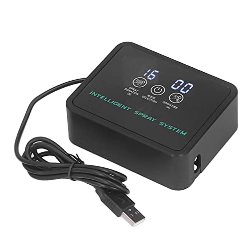 Humidifier Smart, Reptile Misting System Atomizer ABS Plastic E Ic Terrariums for Automatic with Timer Reptiles 360 Degree Rotatable Nozzle Fogger