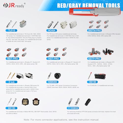 JRready 55PCS Terminal Pin Removal Tool Master Kit for Electrical Connector - size: 55pcs JRconDRK Pin Rmoval Tools