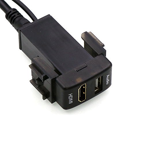 Timloon HDMI Socket Mount Cable +USB Audio Input Use for Nissan