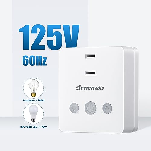 DEWENWILS Plug-in Lamp Dimmer Switch, Wireless Remote Dimmer Plug for Floor Lamps, Table Lamps, String Lights, 100FT Range, Compatible with Dimmable LED/Tungsten Bulbs - style: Handheld Remote Control