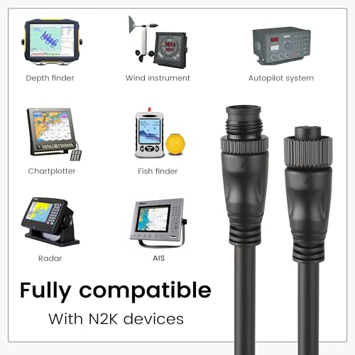 NMEA 2000 Cable,25Ft Marine Grade N2K Network Backbone/Drop Extension Cable - size: NMEA 2000 - 25ft