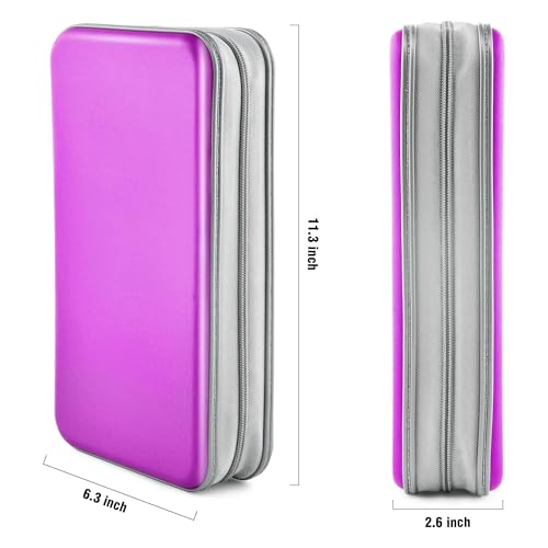 96‑Capacity Hard Plastic CD/DVD Binder for Car, Home & Travel - color: Puple