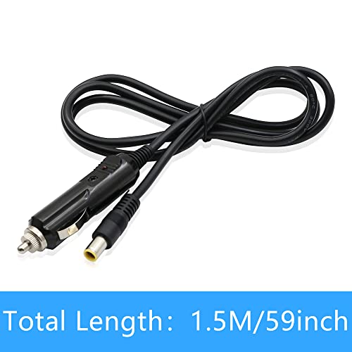 GINTOOYUN 12V DC 8mm Cigarette Lighter Cable, DC7909 7.9 x 5.5mm Charger Power Supply Cord for Car DVR, Bluetooth Speakers, Camera, GPS, Laptop