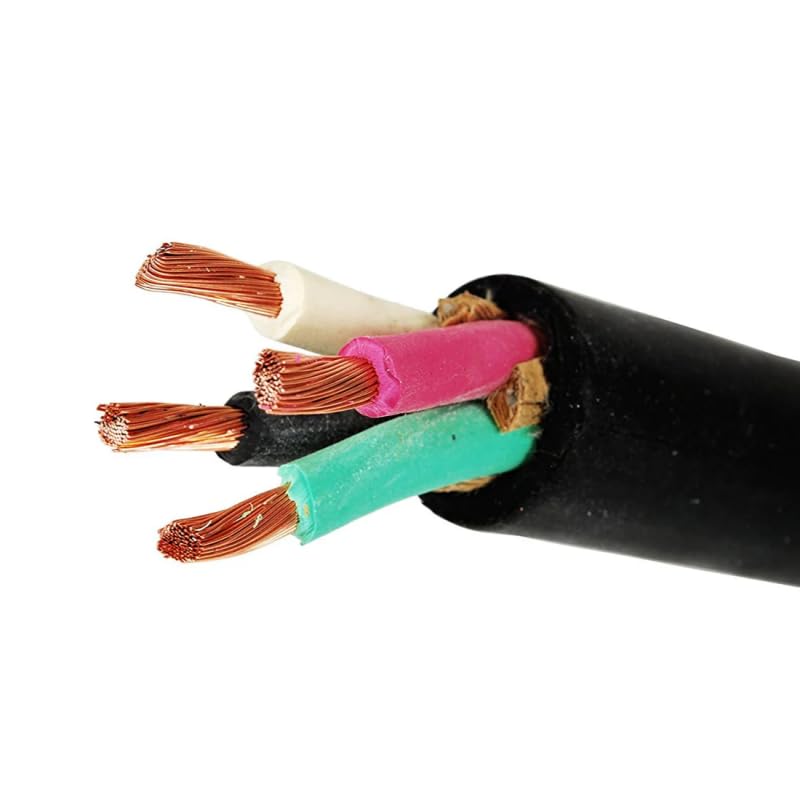 SOOW Multi-Conductor Wire 6/4 Portable Power Cable - 600V, 50A, Heavy-Duty Flexible Cord for Industrial & Residential Use 3 Feet - size: 3FT